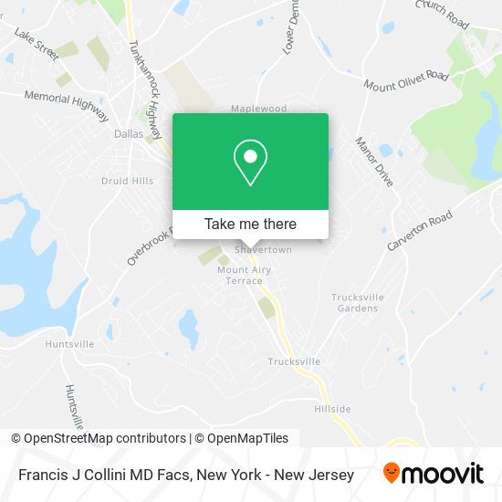 Francis J Collini MD Facs map