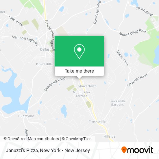 Januzzi's Pizza map