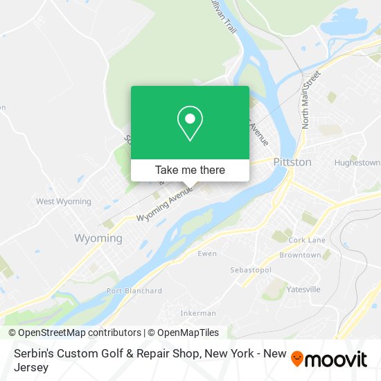 Serbin's Custom Golf & Repair Shop map