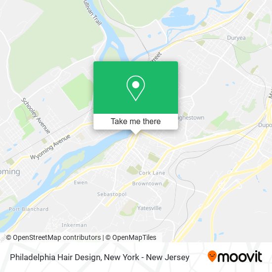 Philadelphia Hair Design map