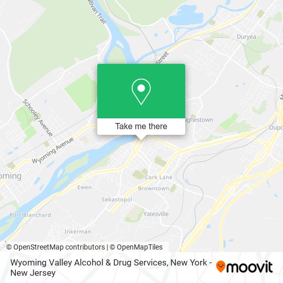 Wyoming Valley Alcohol & Drug Services map