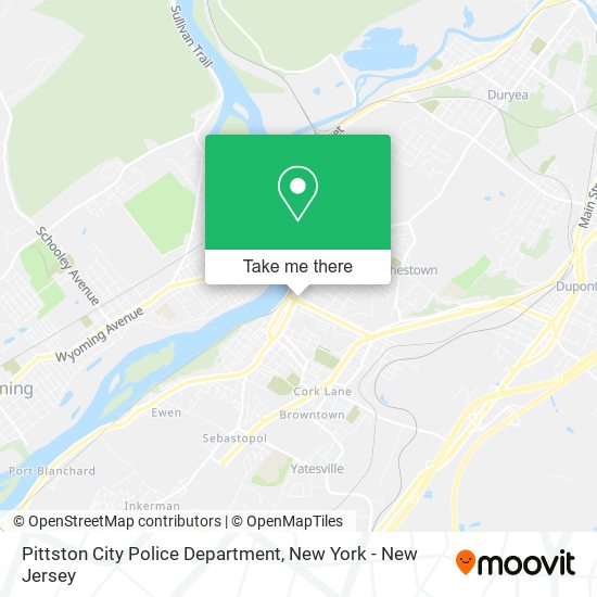 Pittston City Police Department map