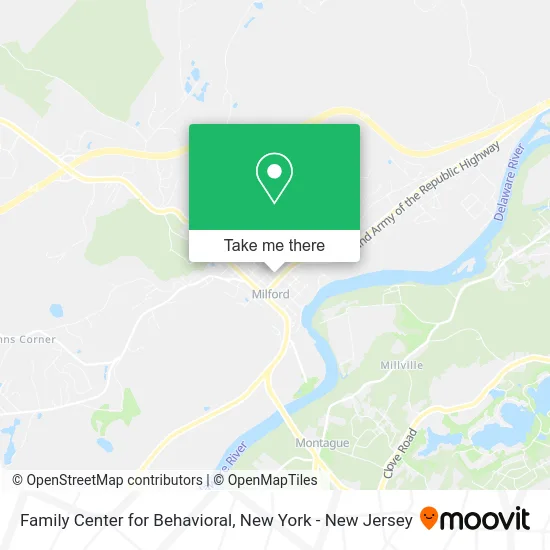 Family Center for Behavioral map