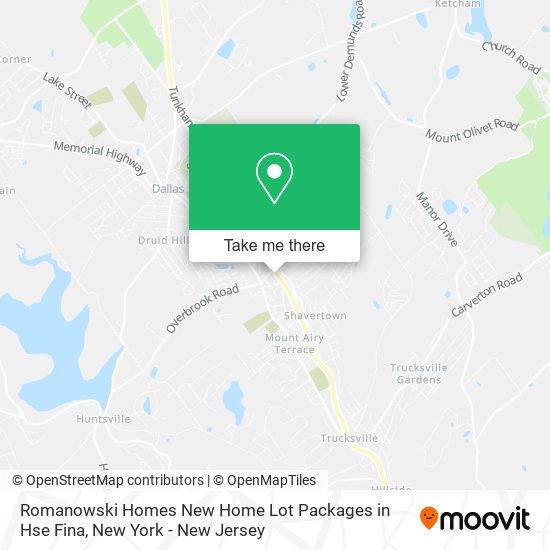 Romanowski Homes New Home Lot Packages in Hse Fina map