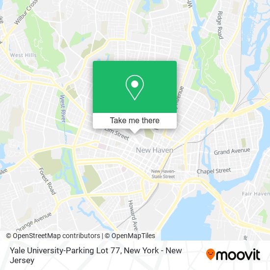 Yale University-Parking Lot 77 map