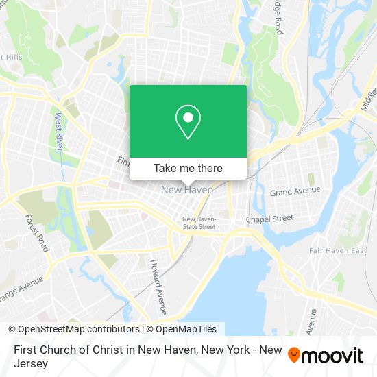 First Church of Christ in New Haven map