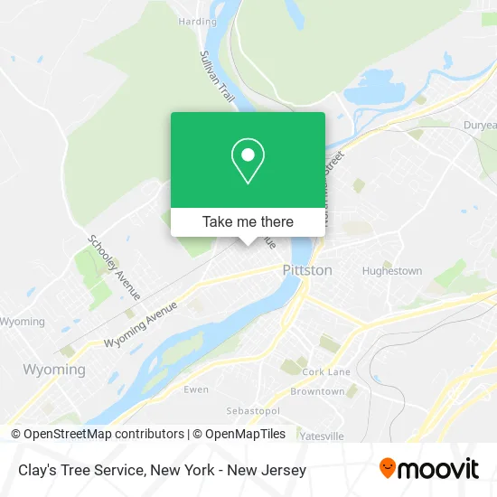 Clay's Tree Service map