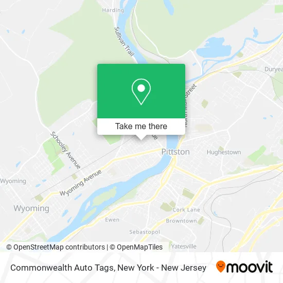 Commonwealth Auto Tags map