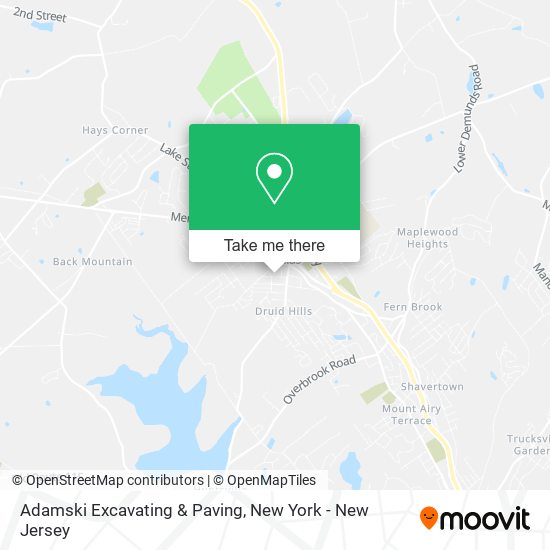 Adamski Excavating & Paving map