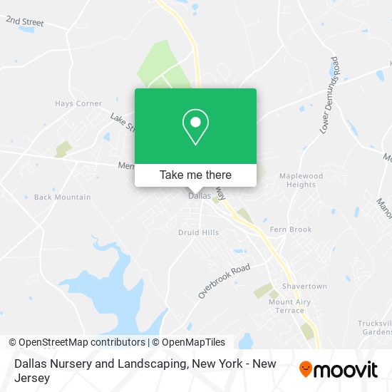 Dallas Nursery and Landscaping map