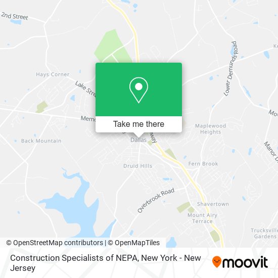 Construction Specialists of NEPA map