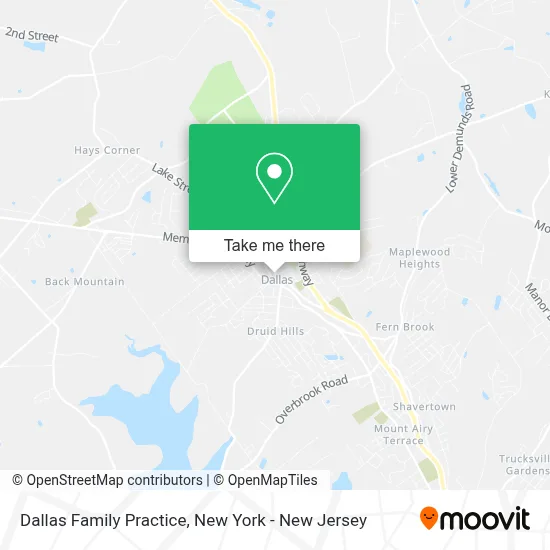 Dallas Family Practice map