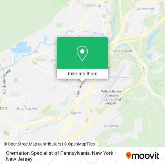 Cremation Specialist of Pennsylvania map