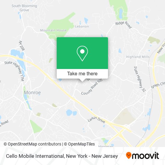 Cello Mobile International map