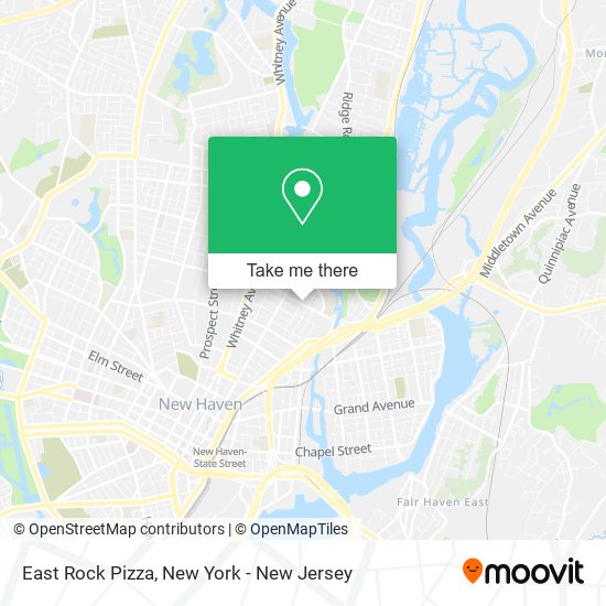 East Rock Pizza map