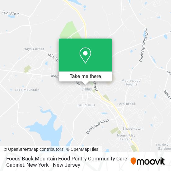 Focus Back Mountain Food Pantry Community Care Cabinet map