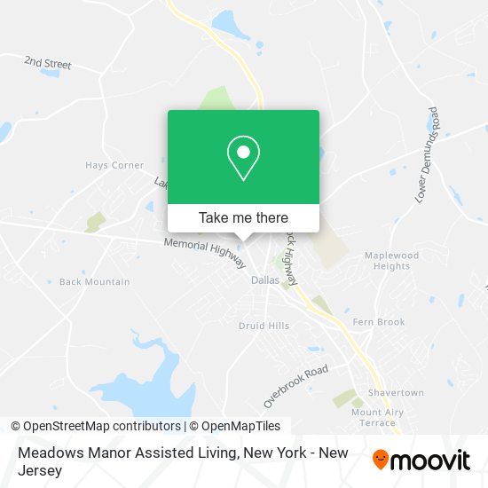 Meadows Manor Assisted Living map
