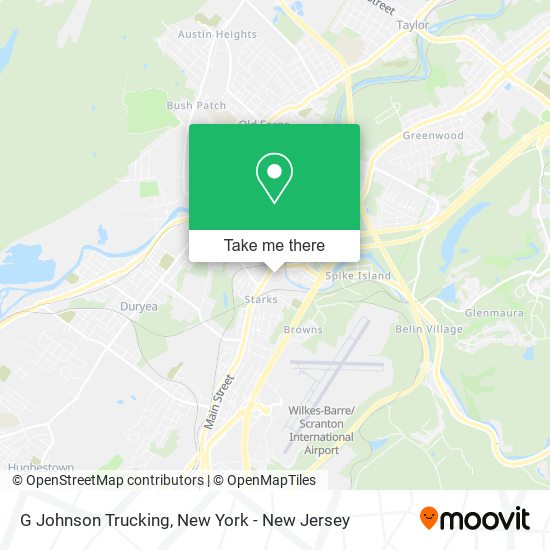 G Johnson Trucking map