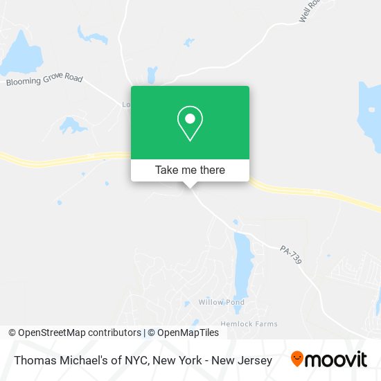 Thomas Michael's of NYC map