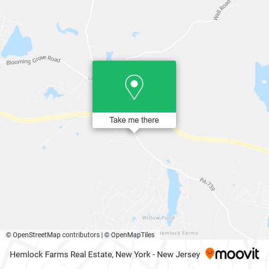 Mapa de Hemlock Farms Real Estate