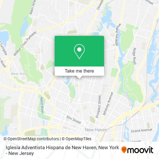Mapa de Iglesia Adventista Hispana de New Haven