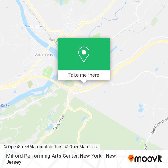 Milford Performing Arts Center map