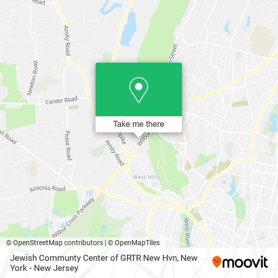 Jewish Communty Center of GRTR New Hvn map