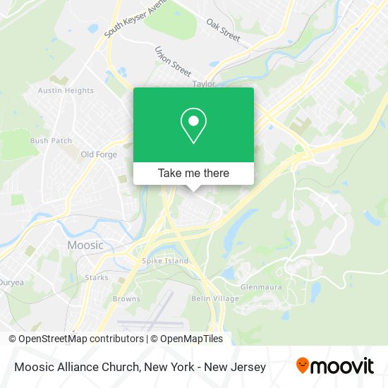 Moosic Alliance Church map