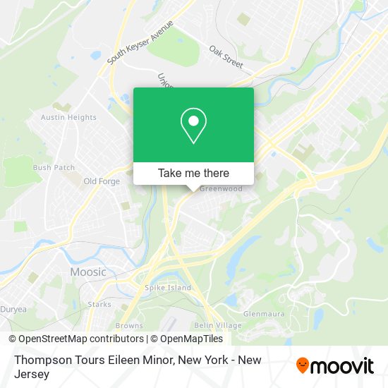 Mapa de Thompson Tours Eileen Minor