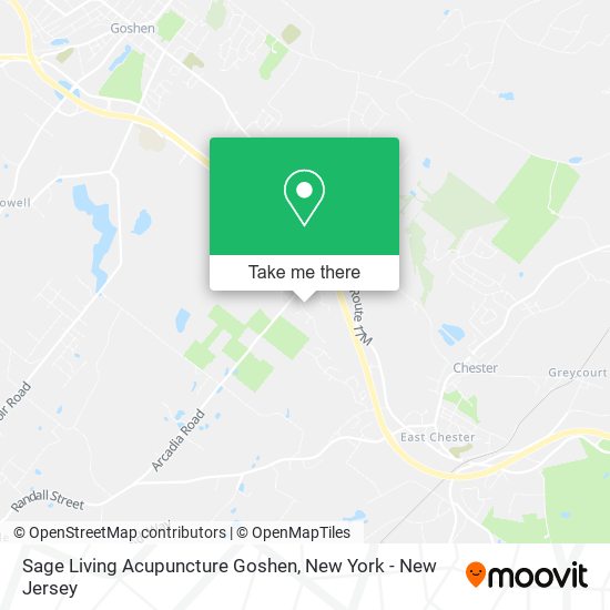 Mapa de Sage Living Acupuncture Goshen