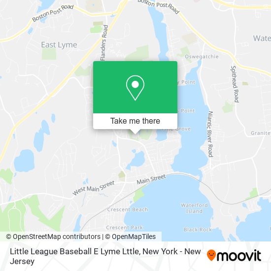 Mapa de Little League Baseball E Lyme Lttle