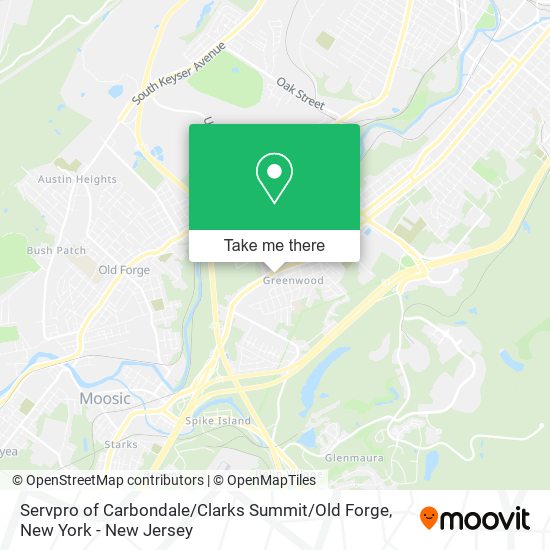 Servpro of Carbondale / Clarks Summit / Old Forge map
