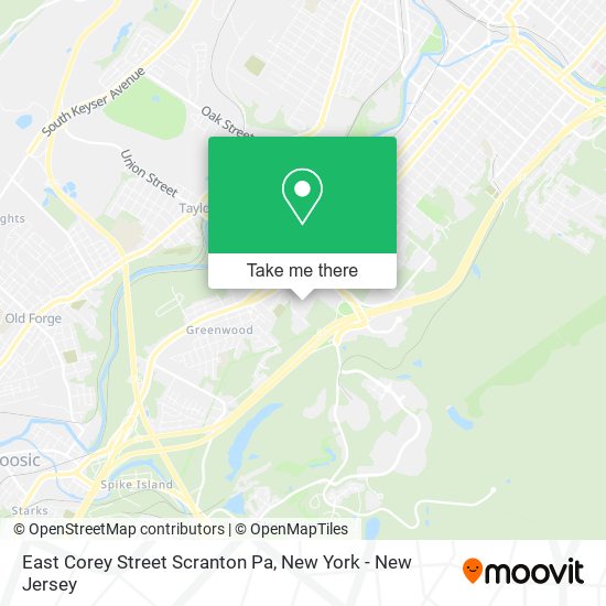 Mapa de East Corey Street Scranton Pa