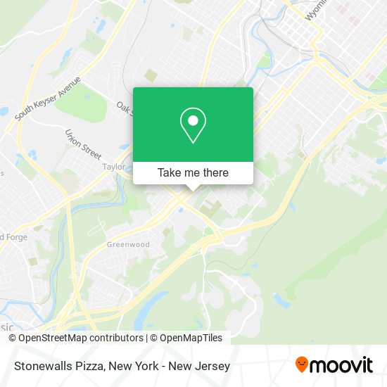 Mapa de Stonewalls Pizza