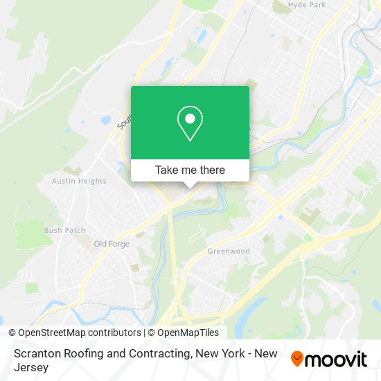 Scranton Roofing and Contracting map