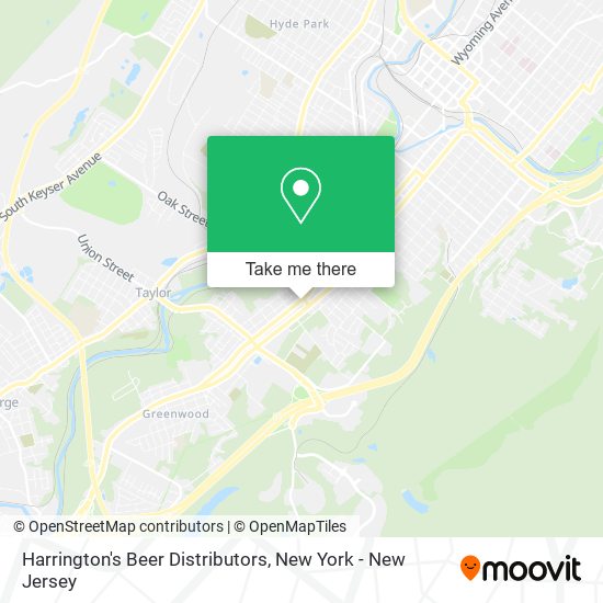 Harrington's Beer Distributors map
