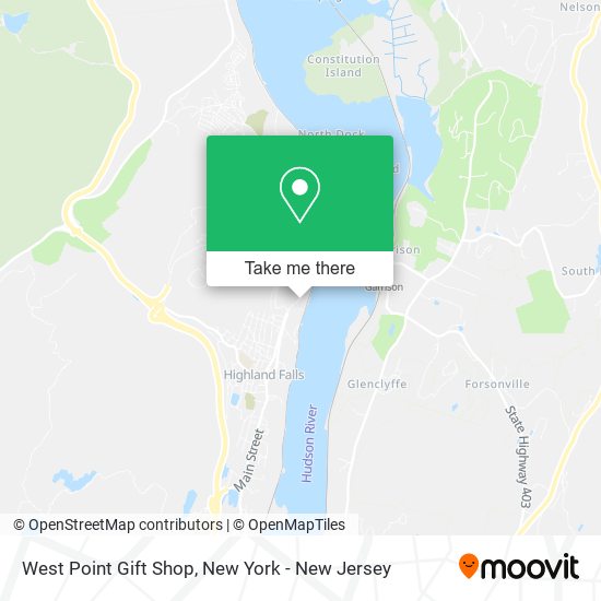 West Point Gift Shop map