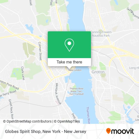 Globes Spirit Shop map