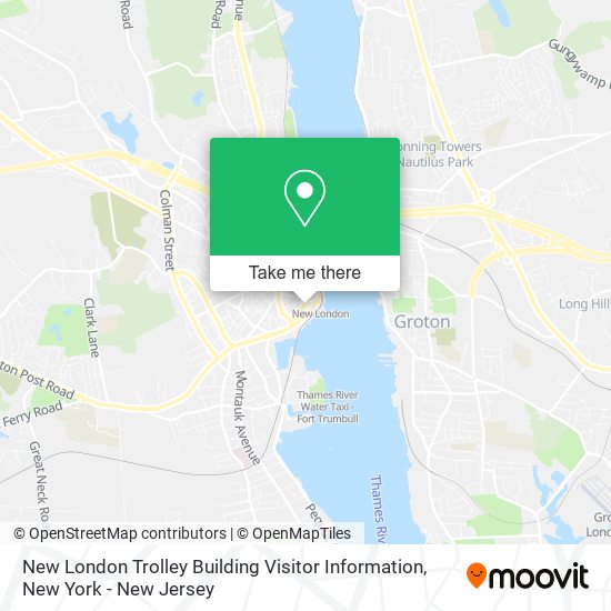 New London Trolley Building Visitor Information map