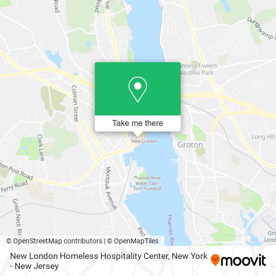 Mapa de New London Homeless Hospitality Center