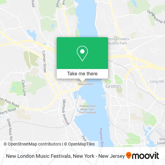 New London Music Festivals map