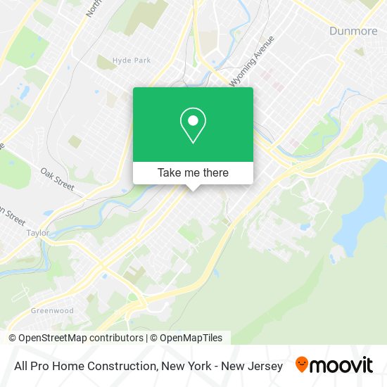 All Pro Home Construction map