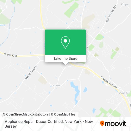 Appliance Repair Dacor Certified map