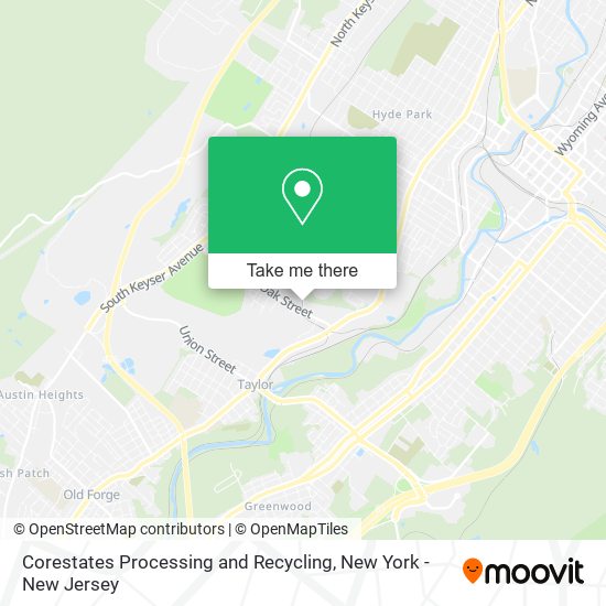 Corestates Processing and Recycling map