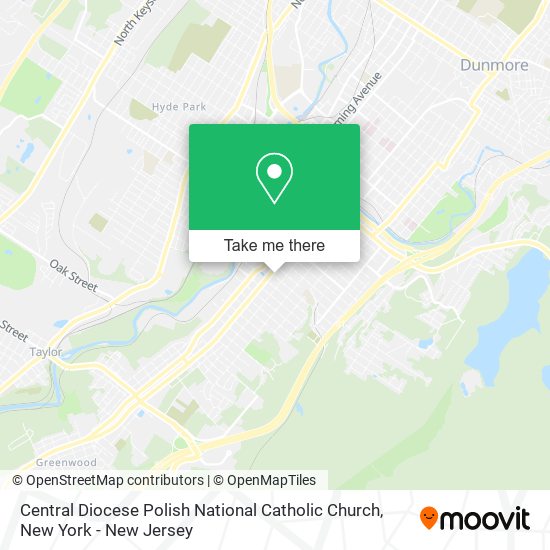 Mapa de Central Diocese Polish National Catholic Church