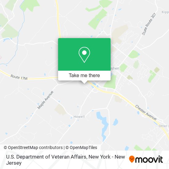 U.S. Department of Veteran Affairs map