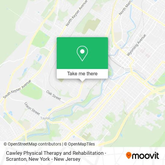 Mapa de Cawley Physical Therapy and Rehabilitation - Scranton
