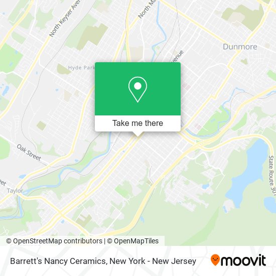 Mapa de Barrett's Nancy Ceramics