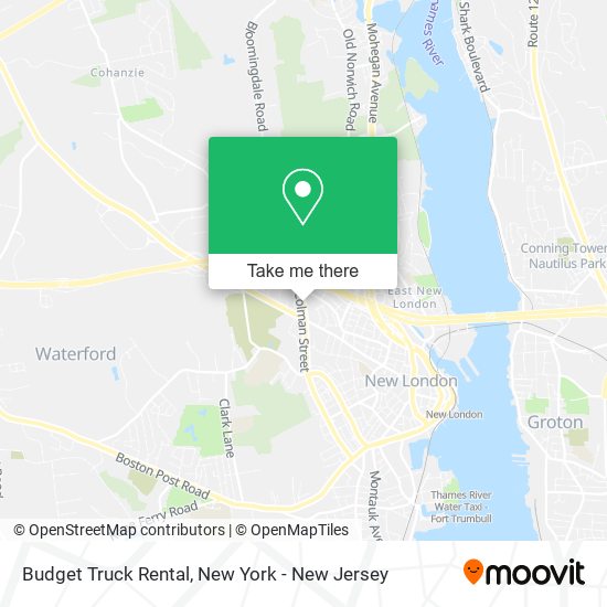 Budget Truck Rental map