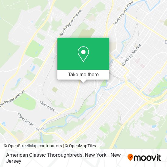 American Classic Thoroughbreds map